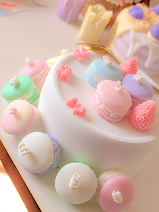 Kawaii Pastel Macaron Mini Candles