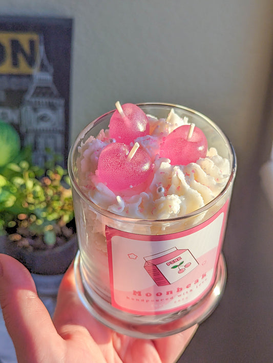 Cute Cherry 10oz Whipped Candle Jar