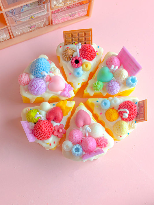 Kawaii Mini Ice Cream Cheesecake Decorative Candles